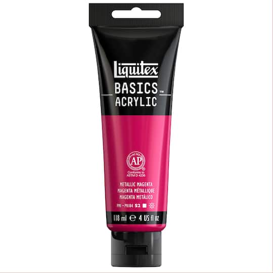 Michaels, Liquitex® BASICS® 4oz. Metallic Acrylic Paint – Category: Open Stock Acrylic Paint